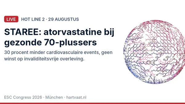 STAREE: atorvastatine 40 mg bij gezonde 70-plussers voorkomt 30 procent van de cardiovasculaire events, maar verlengt de invaliditeitsvrije overleving niet