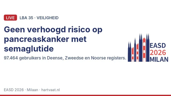 Semaglutide geeft geen verhoogd risico op pancreaskanker: Scandinavische registerstudie met bijna 100.000 gebruikers