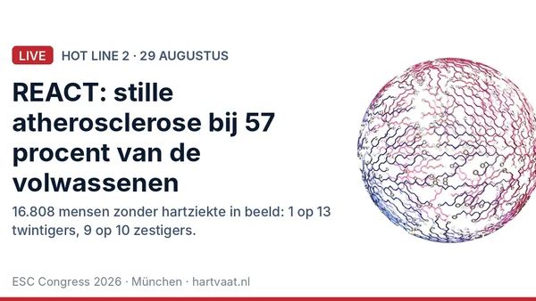 REACT: beeldvorming vindt stille atherosclerose bij 57 procent van 16.808 volwassenen zonder hartziekte, en SCORE2 mist de meesten